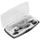 Geometry Compass Set 10Pcs School Maths Protractor Set Rulers for Student Maths and Engineering in Carry Case, Gray 2