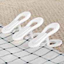 40Pcs White Plastic Hanger Clips, Clips for Use with Slim- Clothes Finger Clips Washing Laundry Pegs