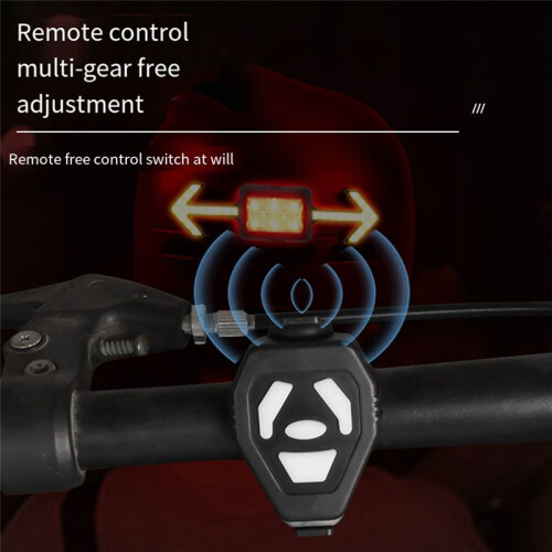 Bicycle Helmet Light Taillight Rechargeable Turn Signals Light Wireless Remote Mountain Road Bikes Scooter Part Red 1