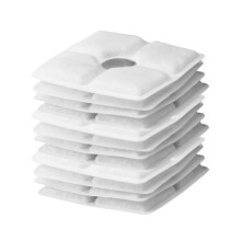 12 Stuks Vervangende Filter met Drievoudige Filtratie voor Drinkfonteinen voor Honden, Vierkant 125 mm voor Huisdier, Kat en Hond.