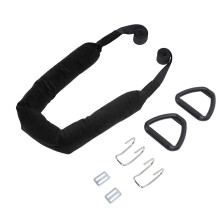 Ceinture lombaire réglable avec tensionneur, ceinture en fleece pour l Waist Stretcher | Noir