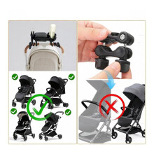 Universal Stroller Snack Tray Attachment with Dust Cover Sturdy Stroller Cup Snack Holder Clamp