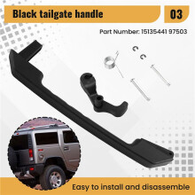 15135441 97503 Tailgate Handle Exterior Textured Lever for  H2 2003-2009 Rear Lift Gate  Handle LHD