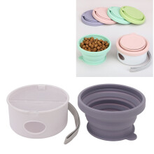Faltbarer Silikon-Napf für Haustiere 150ml 10x10x5cm lila