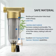 Sediment Filter, Reusable Spins Down Sediment Water Filter, Whole House Water Filter for Well Water
