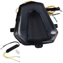 Motorcycle Taillight Rear Brake Turn Signal Integrated Tail Light for GSXR1000 GSXR1000R 2017-2024 Black