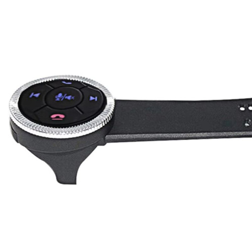 7-Key Car Wireless Steering Wheel Remote Control Button with Backlight Car Radio DVD for Android GPS Accessories Silver