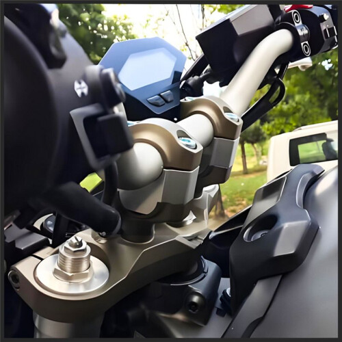For  XSR900 2016-2024 Motorcycle Accessories Handlebar Riser Drag Handle Bar Clamp Extend Adapter Silver 1