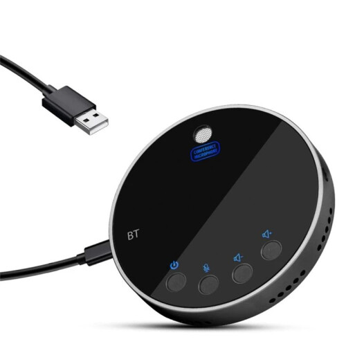 Speakerphone with Mic, 360 Voice Coverage Conference Microphone for Home Office,  Voice Enhance