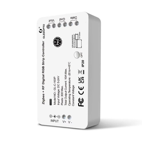 GLEDOPTO RGB IC LED Strip Controller WS2811 WS2812 Addressable Digital Light Control Dynamic Lighting Hub 9 Effects