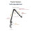Scissor Shaped Foldable Microphone Stand with Cable Management Channel and Desktop Mounted Microphone Boom 3