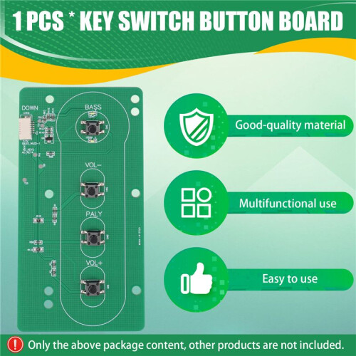 1pcs New Key  Button Board Power Light  Keyboard for  Partybox100 Party Box 100 Connector 1