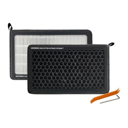 2Pcs Activated Carbon Double-Layer Air Conditioning Filter Replacement Kit for  Model 3/Model Y 2016-2025 1