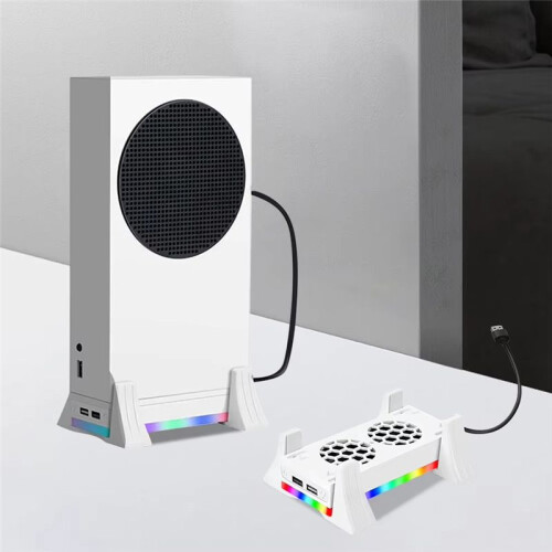 Game Console Holder Cooling Fan 3Gear Adjustment Game Console Holder Cooling System with Color Light for  Series S B 1