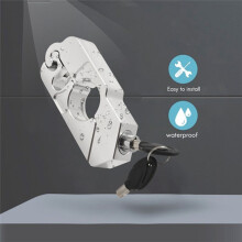 Motorbike Brake Lock Motorcycle Handlebar Lever Throttle Grip Lock for Bike Scooter Moped ATV Silver