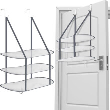 2 Stuks 3-Laags Truiendroogrek, Plat Opklapbaar Droogrek voor over de Deur, Groot Wasrek Om op Te Hangen, Ideaal voor Appartementen B