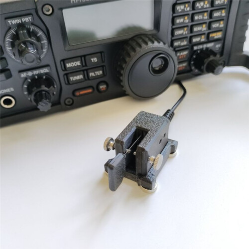 CW Morse Code Portable Single Paddle Automatic Key Morse Code Strong Magnetic Absorption Stable Base 1