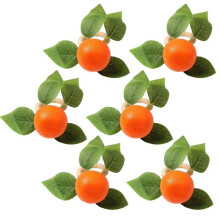 Orange Servettring Bohemian Tangerine Servettspännen för Rustik Bröllopsfest Inredning Falska Tangerine Rep Servettringar