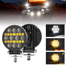 Round 4 Inch Car LED Work Lights Day Running Lights for Truck ATV UTV SUV Motorcycle Cart Trailer Boat
