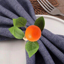 Anel de Guardanapo Laranja Fivelas de Guardanapo de Tangerina Boêmia para Decoração de Festa de Casamento Rústica Anéis de Guardanapo de Corda de