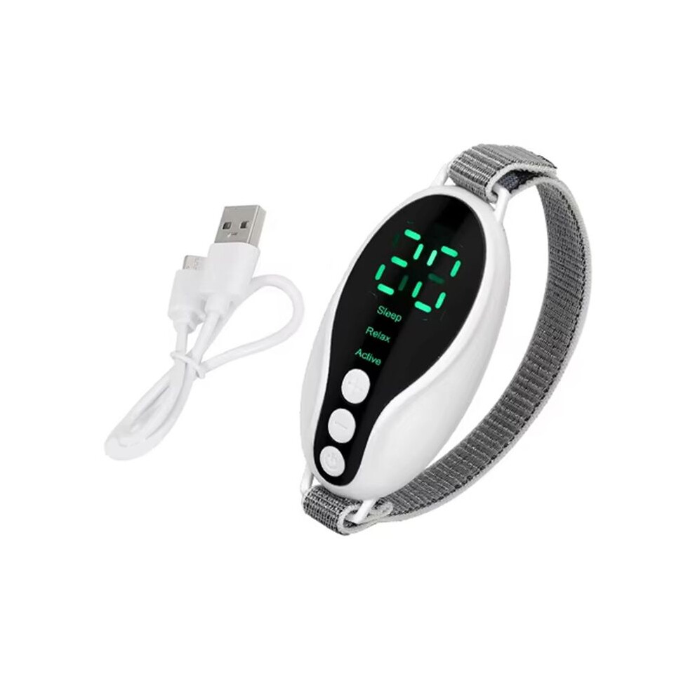 Tlily Handheld Sleep Instrument Pulse Decompression Sleep Aid Improve Insomnia Magic Adjustment Sleep Massager White