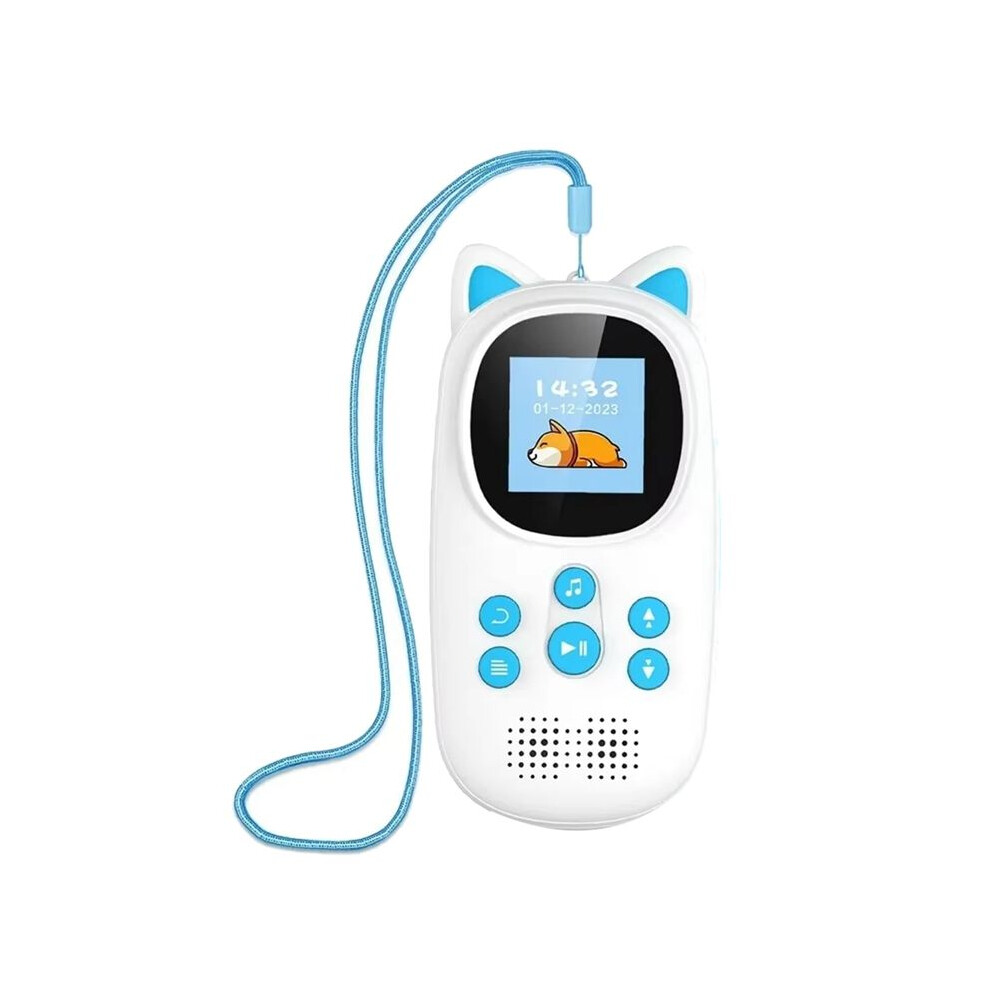 Mp3 Player For Kids, Cute Kitty Music Player With Speaker, Support Tf Card,Fm Radio,Recording,Alarm Clock-32G 6031306989618