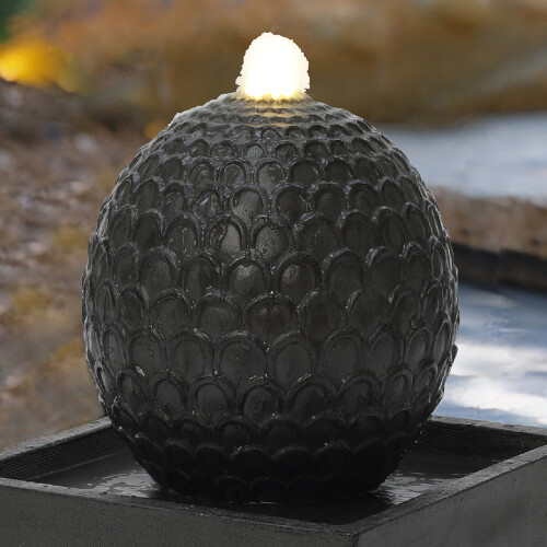 Charles Bentley Charles Bentley Arno Sphere Water Feature with LED Lights - Mains Powered 1
