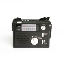 Notfallradio Tragbares Notfallradio Wetterwarnradio mit Handy-Ladefunktion, Handkurbel und Batteriebetrieb