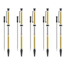 5-Teiliges Slimline-Stift-Set zum Drechseln, 7-mm-Drehstift-Set mit Nachfüllung, Ideal für Selbstgemachte Geschenke, Schwarz