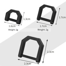 Titanium Alloy Buckle Keychain Multi-Tool EDC Car Buckle Outdoor Gear Flat & D Shape Design Horseshoe Buckle M