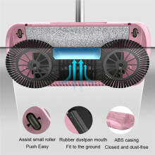 Combination of Broom and Mop Hand Push Type Household Broom and Dustpan Set Floor Home Cleaning Tool Sweeper