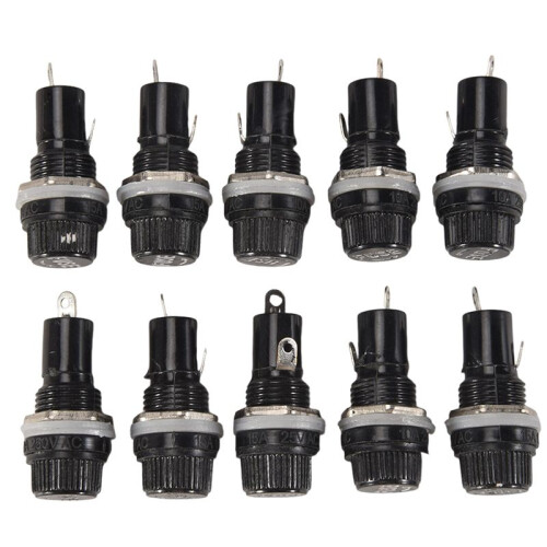 10 Pcs Electrical Panel Mounted 5 x 20mm Fuse Holder 1