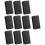 Plastic Rectangle Tube Inserts End Blanking Cap 25x50mm 10 Pcs Black 1