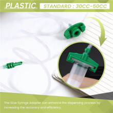 30CC-50CC Plastic Transparent Air Tubing Glue Dispenser Syringe Adapter