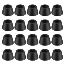 20PCS Black Chair Couch Table Rubber Furniture Leg End Caps 16mm Dia