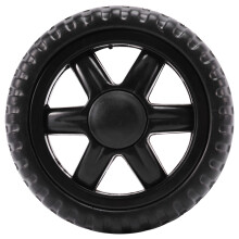 2 Stueck 13.5 x 2.5 cm Einkaufen Handwagen Rad - Schwarz