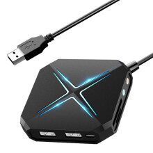 10-In-1-USB-HUB-Dockstation, USB-Audioadapter für PC Windows, Laptops, Desktops, Stereo-Soundkarte mit 3,5-Mm-Schnittstelle