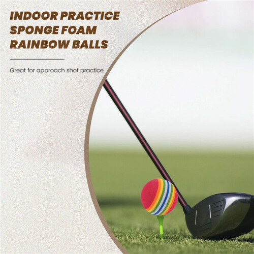 50pcs  Swing Training Aids Indoor Practice Sponge Foam Rainbow Balls 1