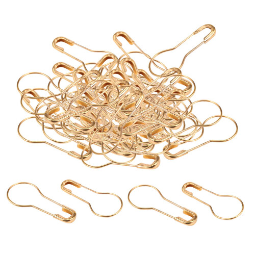 Gourd Crochets Épingles De Sûreté En Forme De Calebasse Swing Tag 100 Pcs Gold Tone