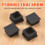 24 Pcs 30mm x 30mm Plastic Ribbed Square End Caps Tube Insert Black 5
