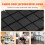24 Pcs 30mm x 30mm Plastic Ribbed Square End Caps Tube Insert Black 4