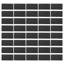 Plastic Blanking End Cap Tubing Tube Inserts 25mmx50mm 40 Pcs Black