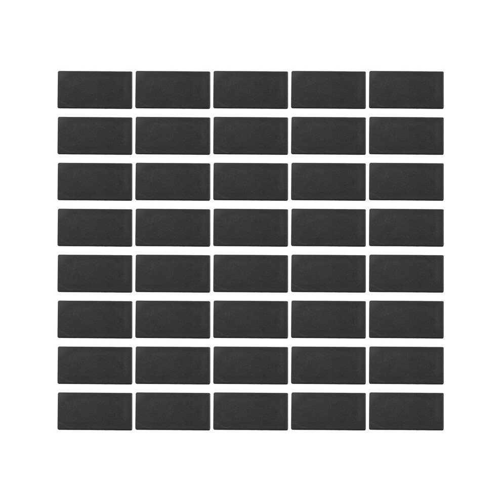 Plastic Blanking End Cap Tubing Tube Inserts 25Mmx50mm 40 Pcs Black 6033897271080