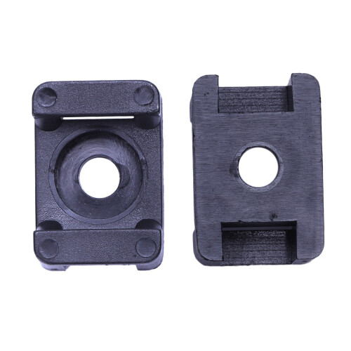 Screw Bracket Mount Saddles Bases Cable Tie Bracket 23mmx16mm 30 Units Black 2