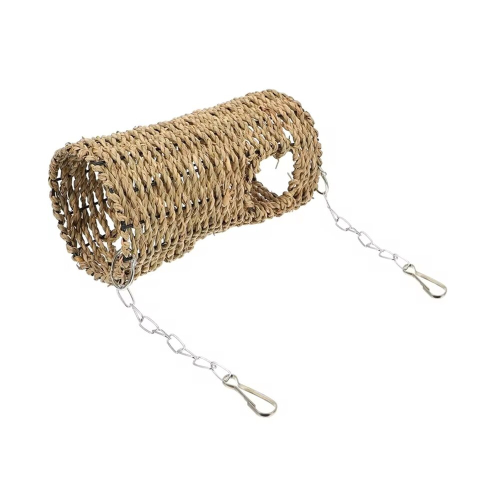 Grass Hammock Tunnel Hanging Bed House For Pet Rat Hamster Pet Bird Nest House Bed Seagrass Rattan Houses 4713113817873