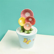 Ceramic Measuring Spoon Baking Food Home Kitchen Salt Sugar Spoon with Base Cute Kitchen Supplies