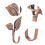 2 x Iron Leaf Shaped Curtain Tie backs Holders Wall Hooks Home Decor, Red Bronze 5