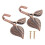 2 x Iron Leaf Shaped Curtain Tie backs Holders Wall Hooks Home Decor, Red Bronze 8