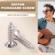 100pcs Guitar Pickguard Screws For  Strat/Tele Electric Guitar Bass silver