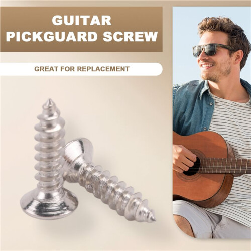 100 St Gitarr Valskyddsskruvar för  Strat/Tele Elgitarr Bas Silver